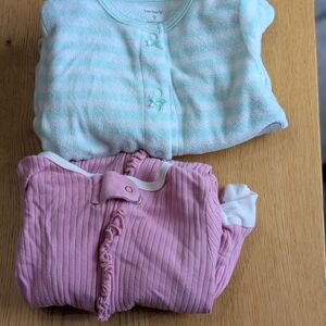Carter's Mint and Pink Kids Pajamas